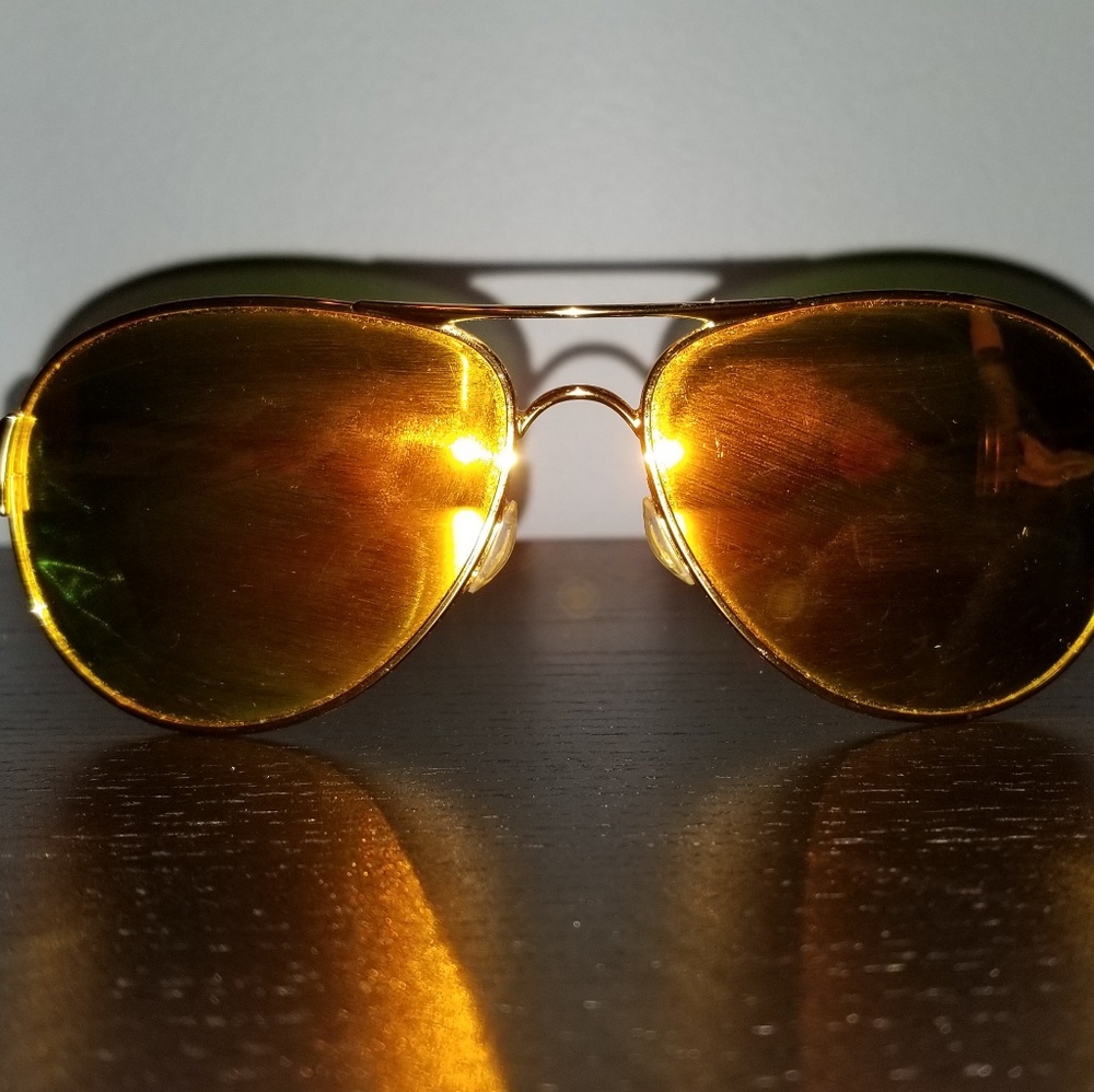 RARE×Oakely orange mirror aviators